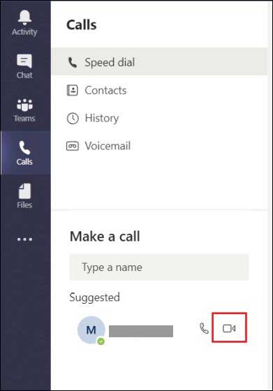 Open Microsoft Teams App And Start A Video Call