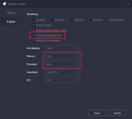 Gameloop Emulator Settings Enable Gpu Change Ram Cpu