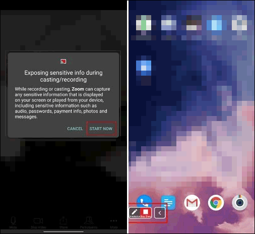 Allow Zoom To Record Screen On Android