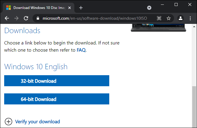 Click Any Of The Download Link For Windows 10 Iso