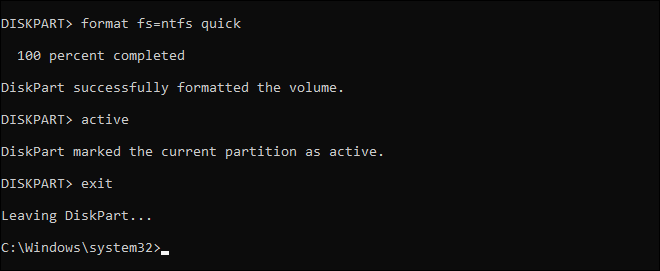 Format The Partition And Mark As Active To Make Bootable Usb Using Cmd