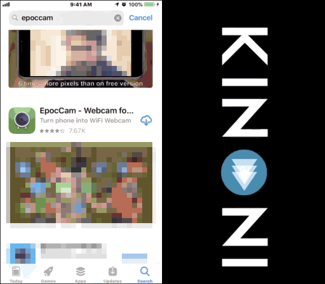 Launch Epoccam On Your Iphone