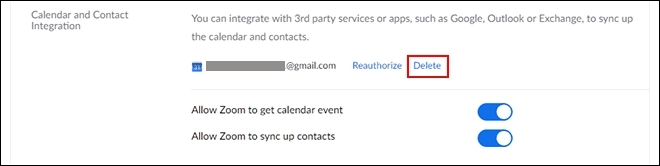 Remove Authentication Tokens And Calendar Integrations