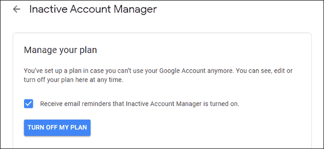 Turn Off Auto Delete Google Account Plan From Inactive Account Manager