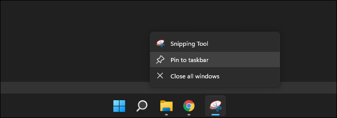 Pin Snipping Tool To Taskbar In Windows 11