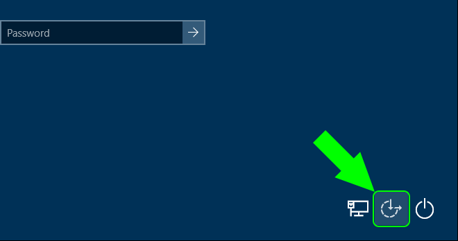 Click Ease Of Access Icon To Launch Command Prompt On Login Screen