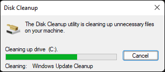 Disk Cleanup Running