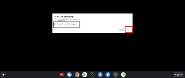 Allow Usb Debugging In Chromebook To Install Or Sideload Android Apk Apps On Chromebook