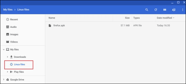Move Apk File To Linux Files On Your Chromebook
