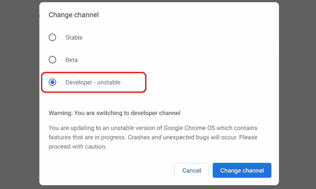 Switch To Dev Channel On Your Chromebook