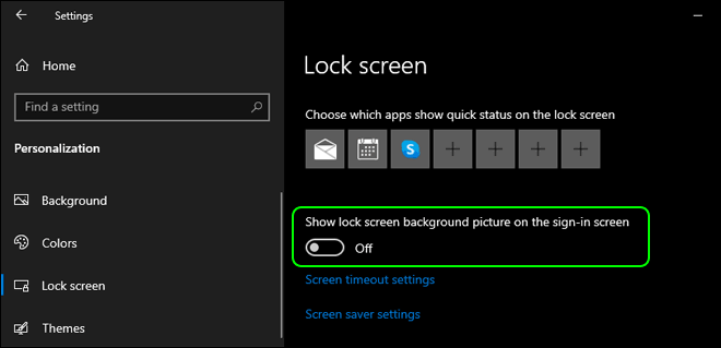 Disable Lock Screen Background Picture In Windows 10