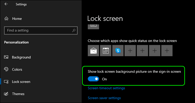 Enable Show Lock Screen Background Picture On Login Screen In Windows 10