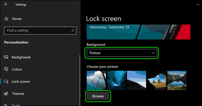 Set A Picture As Lockscreen in Windows 10