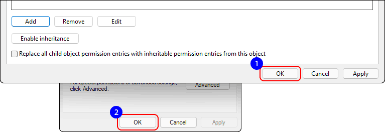 Finally Click Apply And Ok Twice To Save The Changes To File Or Folder Permissions