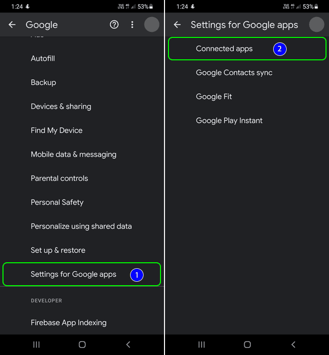 Scroll Down And Select Settings For Google Apps And Then Select Connected Apps