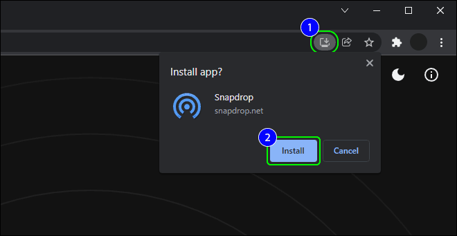 Install Pwa For Snapdrop Net In Google Chrome On Pc