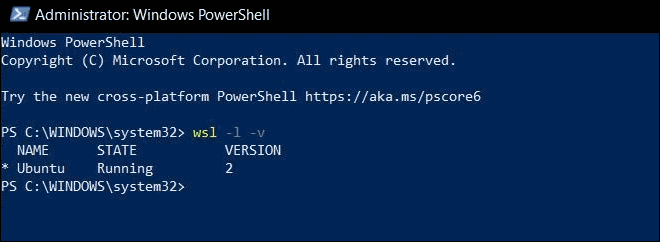 Check Wsl Version Using Powershell Windows 10