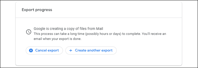Google Gmail Email Backup In Progress