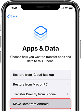 Transfer Data From Android To Ios Iphone Using Move To Ios