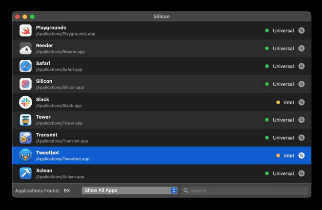 Identify M1 Compatible Apps Using Silicon App - check apple m1 compatibility