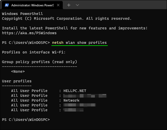Use Netsh Cmd Command To See All Saved Wifi Networks In Windows 11 And Windows 10
