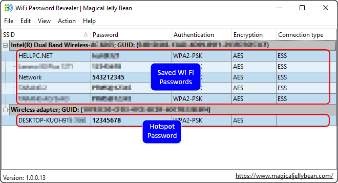 View The Saved Passwords Using The Wifi Password Revealer Utility