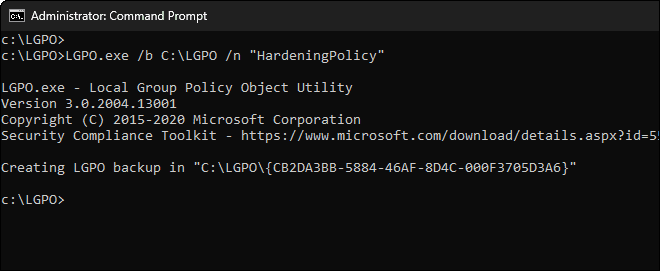 Save A Backup Of Local Group Policy Using Lgpo Tool