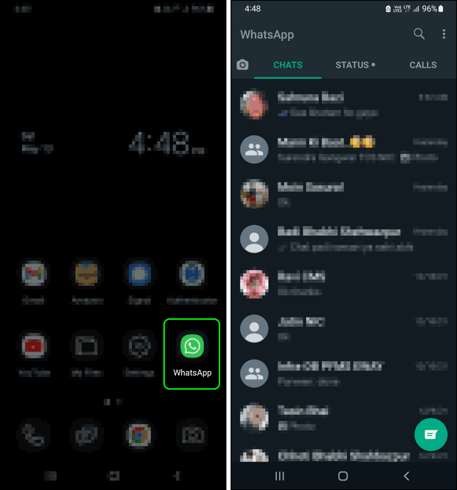 Launch Whatsapp From The App Drawer